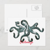 Blauer Kraken Thunder_Cove Postkarte (Vorne/Hinten)