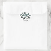 Blauer Kraken Thunder_Cove Runder Aufkleber (Tasche)