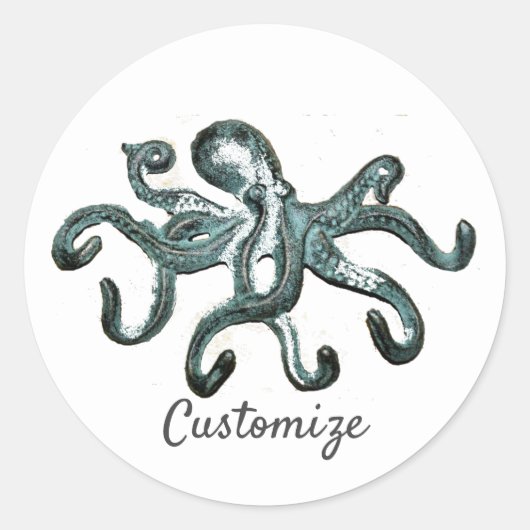 Blauer Kraken Thunder_Cove Runder Aufkleber (Vorderseite)