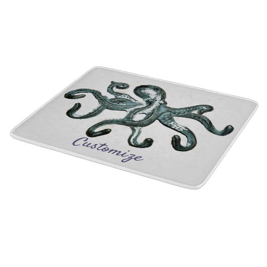 Blauer Kraken Thunder_Cove Schneidebrett (Ecke)