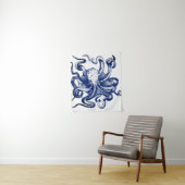 Blauer Kraken Wandteppich (Beispiel)