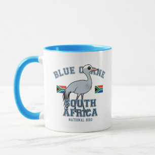 Blauer Kran von Südafrika Tasse