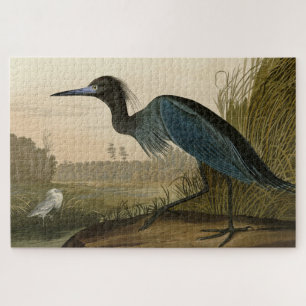 Blauer Kranich, Fischreiher, aus Audubons Birds of Puzzle