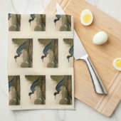 Blauer Kranich, Heron, von Audubons Vögeln von Ame Geschirrtuch (Viertel Falte)