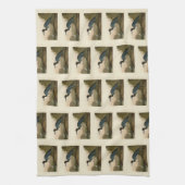 Blauer Kranich, Heron, von Audubons Vögeln von Ame Geschirrtuch (Vertikal)