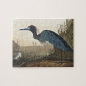 Blauer Kranich oder Heron von Vögeln Amerikas Puzzle (Horizontal)