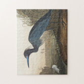 Blauer Kranich oder Heron von Vögeln Amerikas Puzzle (Vertikal)