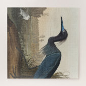 Blauer Kranich oder Heron von Vögeln Amerikas Puzzle (Horizontal)