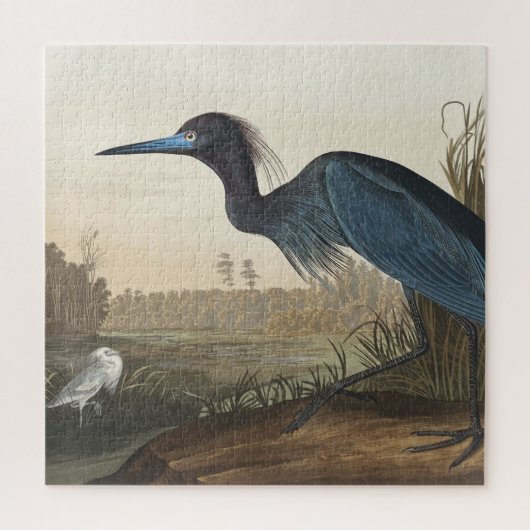 Blauer Kranich oder Heron von Vögeln Amerikas Puzzle (Vertikal)