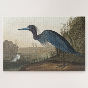 Blauer Kranich oder Heron von Vögeln Amerikas Puzzle
