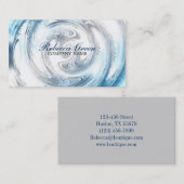 blauer Kräuselungsklempner des modernen abstrakten Visitenkarte (Vorne/Hinten)