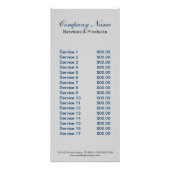 blauer Kräuselungsklempner des modernen abstrakten Werbekarte (Hinten)