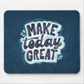 Blauer kreativer Text Mousepad (Vorne)