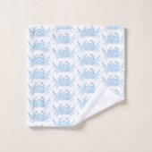 Blauer Krebs Badhandtuch Set (Waschlappen)