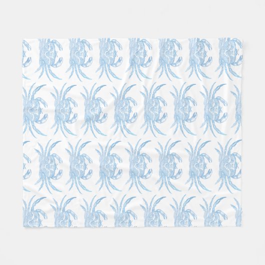 Blauer Krebs Fleecedecke (Vorderseite (Horizontal))