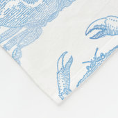 Blauer Krebs Fleecedecke (Ecke)