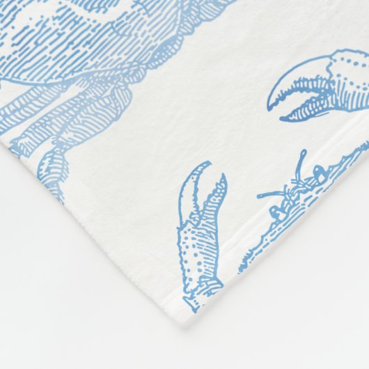 Blauer Krebs Fleecedecke (Ecke)