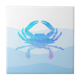 Blauer Krebs Fliese