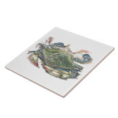 Blauer Krebs Fliese (Seite)
