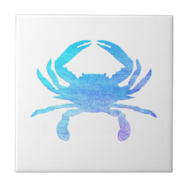 Blauer Krebs Fliese