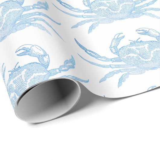 Blauer Krebs Geschenkpapier (Rolleneckpunkt)