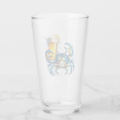 Blauer Krebs Glas (Rückseite)