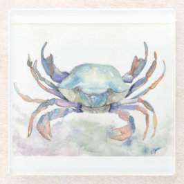 Blauer Krebs Glasuntersetzer