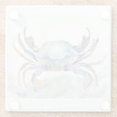 Blauer Krebs Glasuntersetzer (Rückseite)