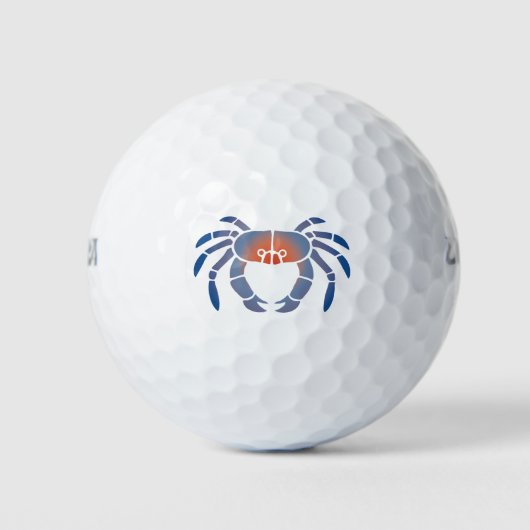 Blauer Krebs Golfball (Vorderseite)