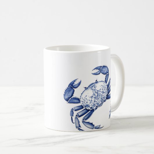 Blauer Krebs Kaffeetasse (VorderseiteRechts)