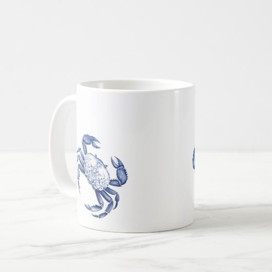 Blauer Krebs Kaffeetasse (Vorderseite Links)