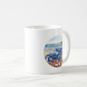 Blauer Krebs Kaffeetasse (VorderseiteRechts)