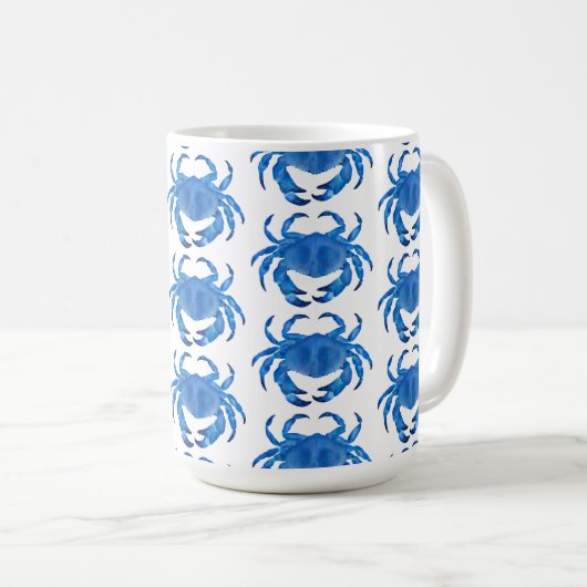 Blauer Krebs Kaffeetasse (VorderseiteRechts)