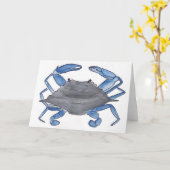 Blauer Krebs Karte (Gelbe Blume)
