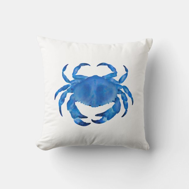 Blauer Krebs Kissen (Vorderseite)