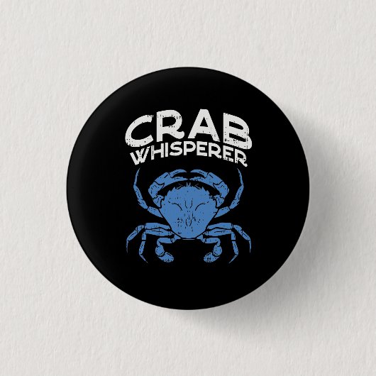 Blauer Krebs - Krabbenflüster Button (Vorderseite)