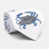 Blauer Krebs Krawatte (Gerollt)