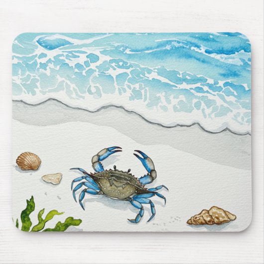 Blauer Krebs Mousepad (Vorne)