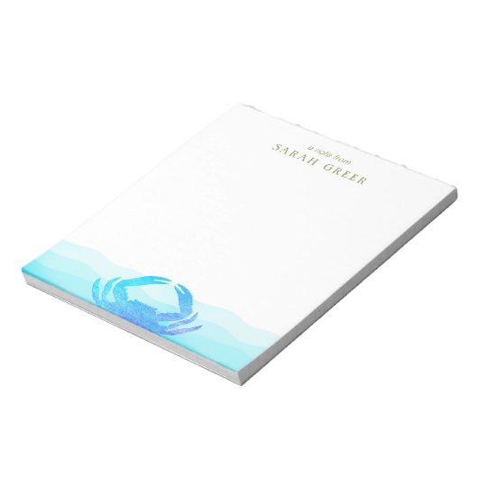 Blauer Krebs Notizblock (Rotiert)