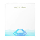 Blauer Krebs Notizblock (Vorderseite)