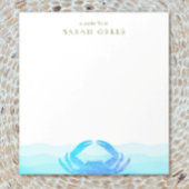 Blauer Krebs Notizblock