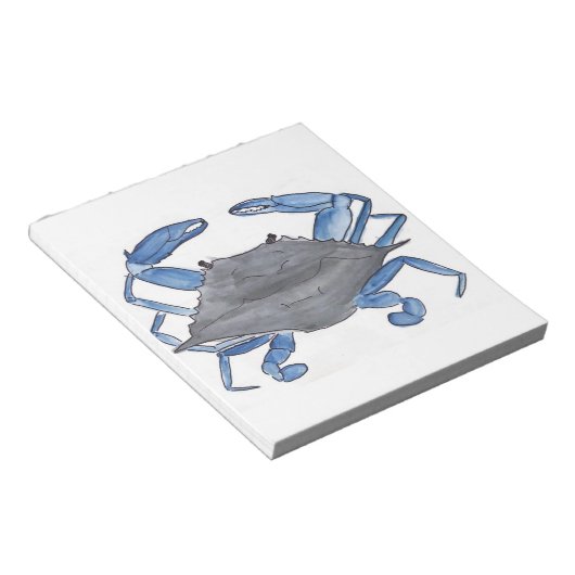 Blauer Krebs Notizblock (angewinkelt)