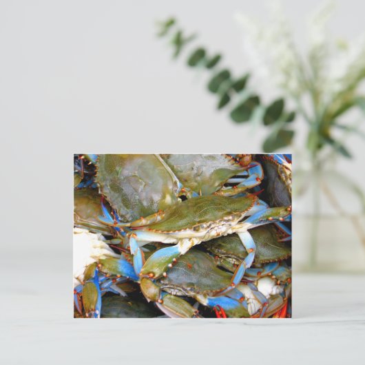 Blauer Krebs Postkarte (Stehend Vorderseite)