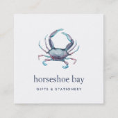 Blauer Krebs Quadratische Visitenkarte (Vorderseite)