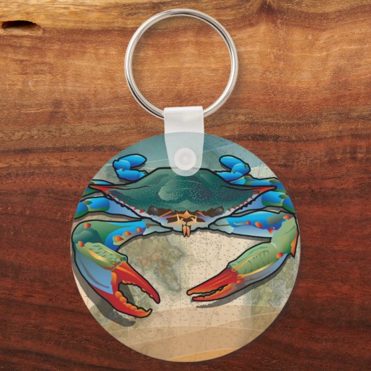 Blauer Krebs Schlüsselanhänger (Vorderseite)