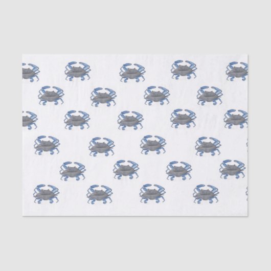 Blauer Krebs Seidenpapier (Vorderseite)