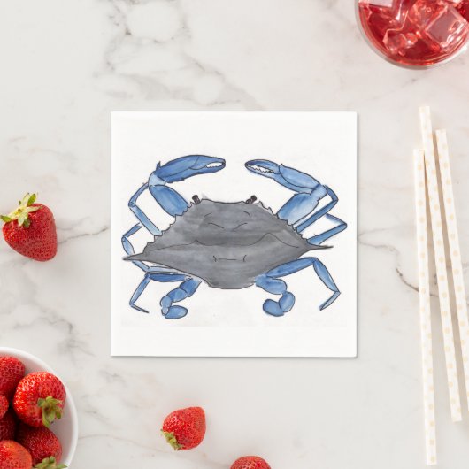 Blauer Krebs Serviette (Beispiel)