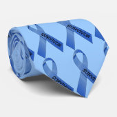 Blauer Krebs Überlebende Krawatte (Gerollt)