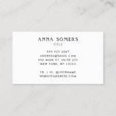 Blauer Krebs Visitenkarte (Rückseite)