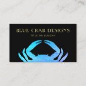 Blauer Krebs Visitenkarte (Vorderseite)